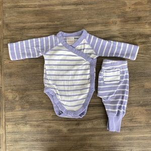 Hanna Andersson Purple Wiggle Set 0-3mo